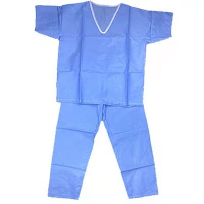 Patient gown/Scrub suit V-collar for hospital use - YuChen