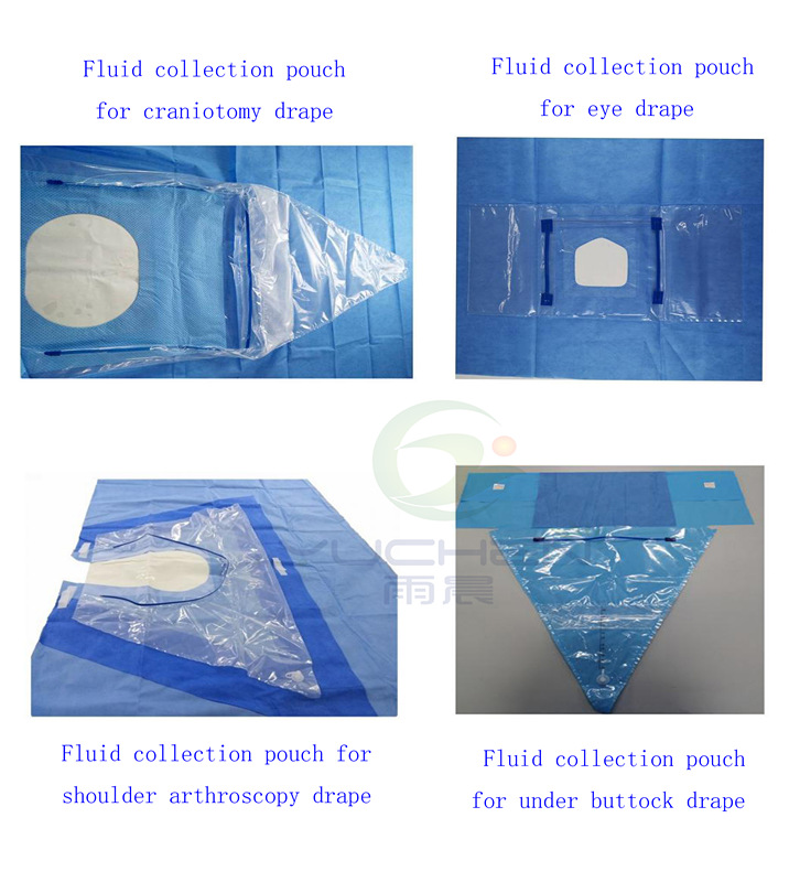 Medical Fluid Collection Pouch for Different Surgical Drapes - YuChen